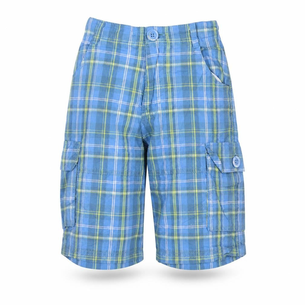 urban utlaws Boys Blue Check  Capri Trousers Size 10 Years