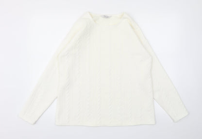 Peacocks Womens Ivory   Basic T-Shirt Size 12