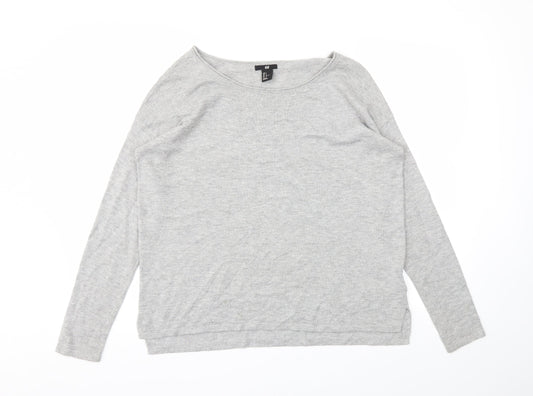 H&M Womens Grey   Pullover Jumper Size S