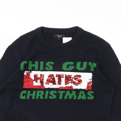 Next Mens Blue   Pullover Sweatshirt Size M