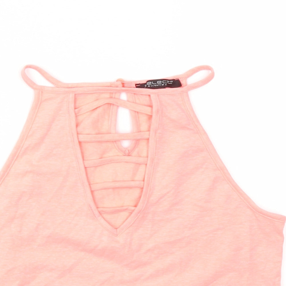 Select Womens Pink   Basic T-Shirt Size 14