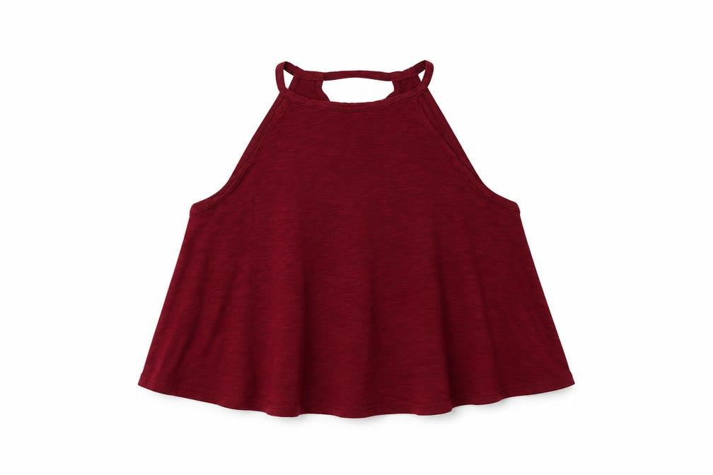 H&M Womens Red Colourblock  Basic T-Shirt Size M