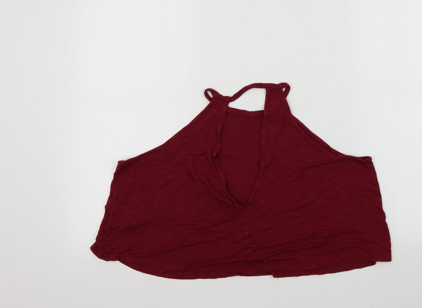 H&M Womens Red Colourblock  Basic T-Shirt Size M