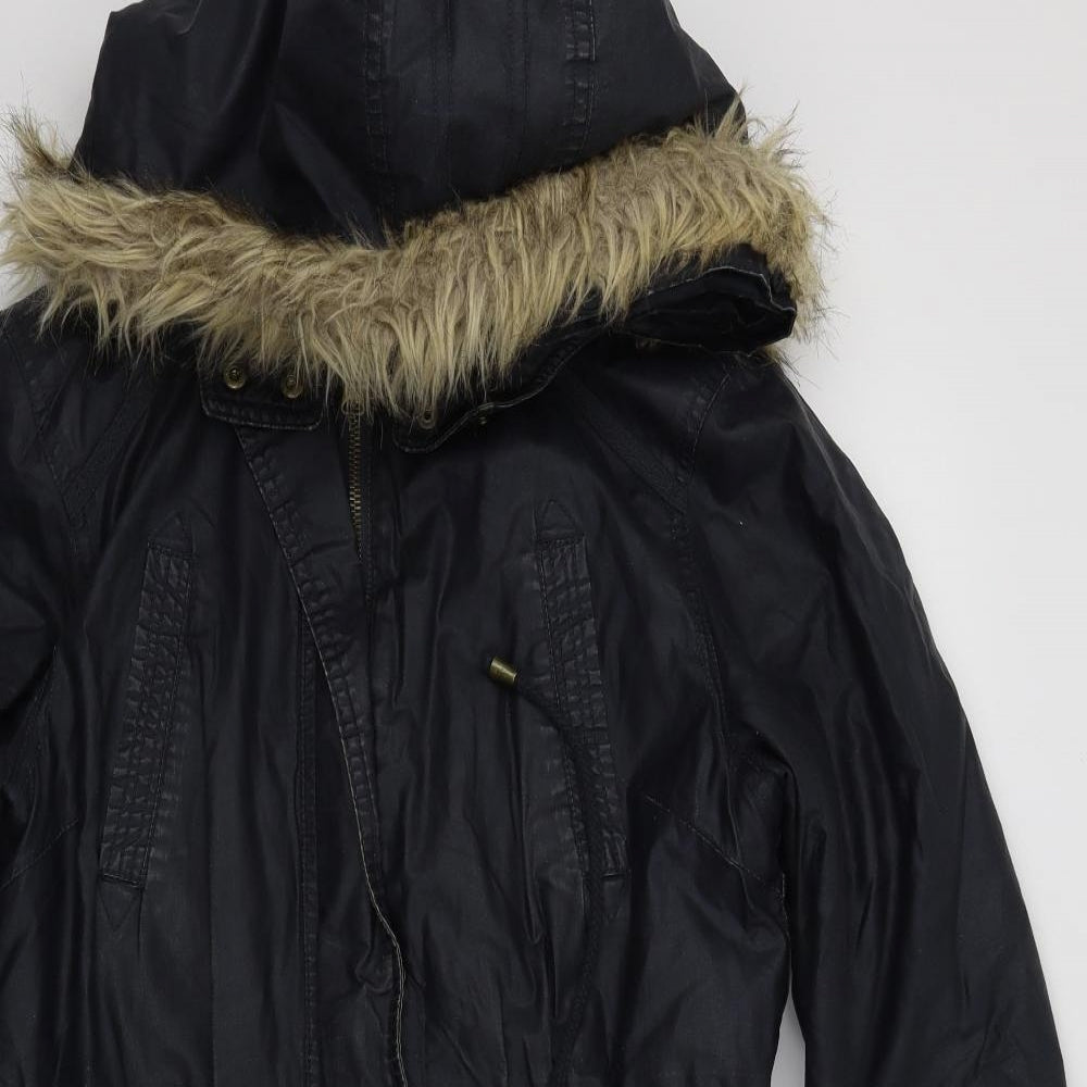 M&S Womens Blue   Overcoat Coat Size 10