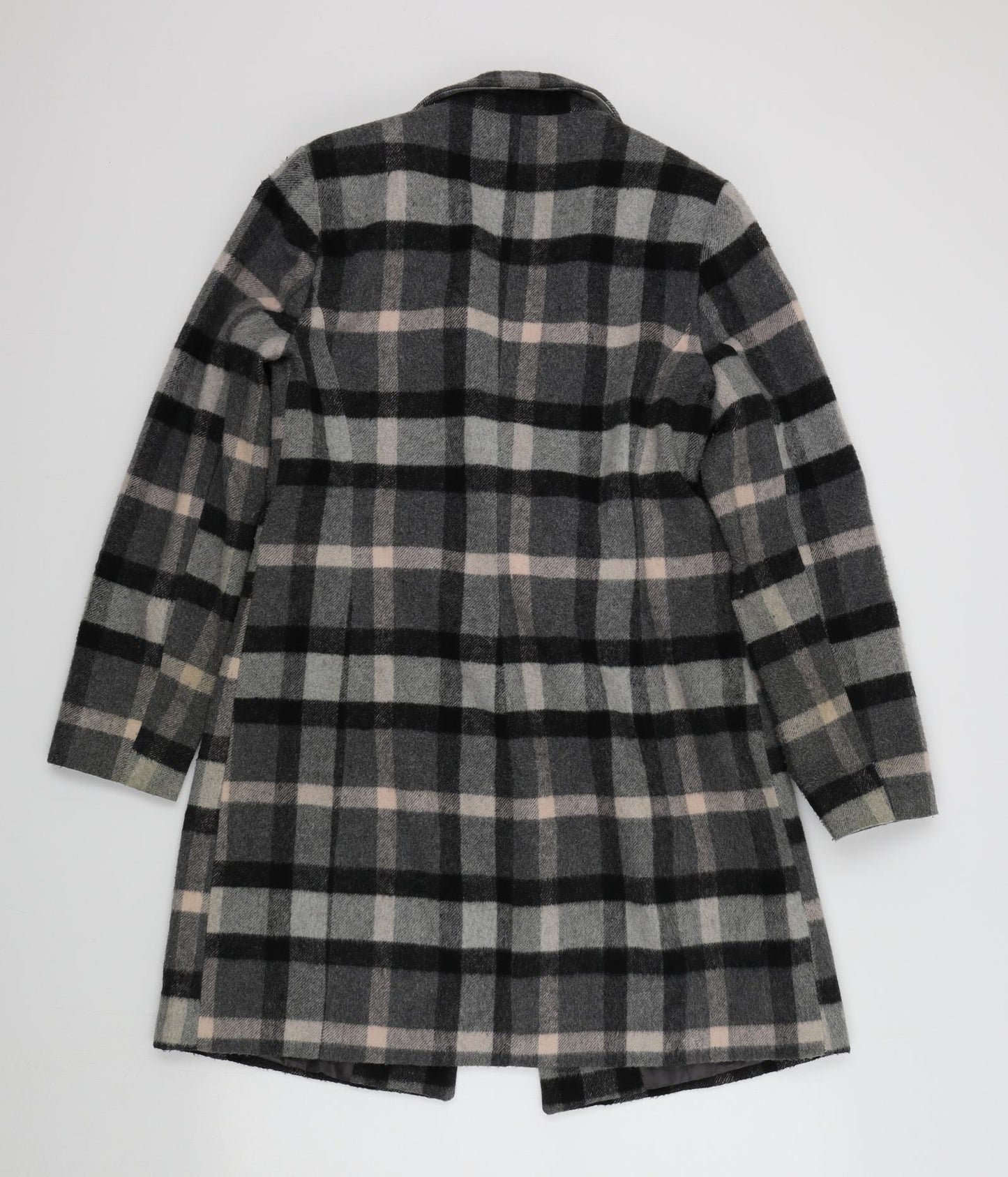 Prinsiples Womens Black Check  Overcoat Coat