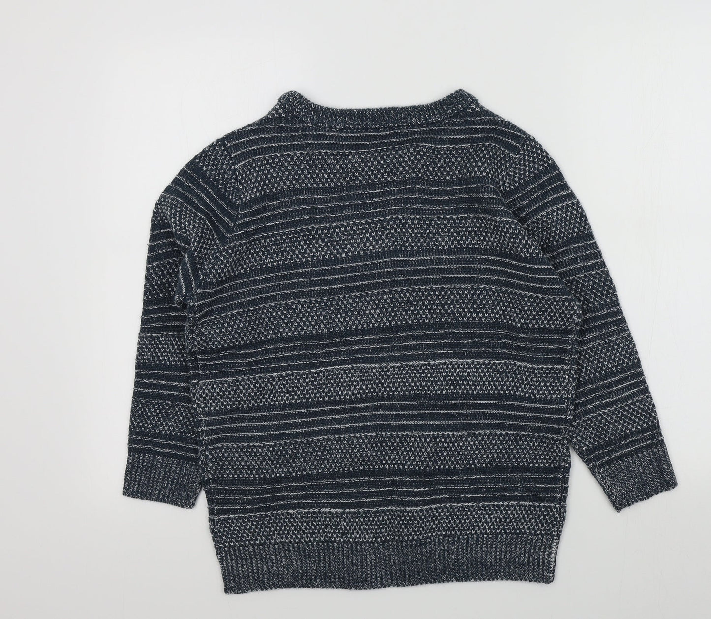 TRU Boys Blue Geometric  Pullover Jumper Size S