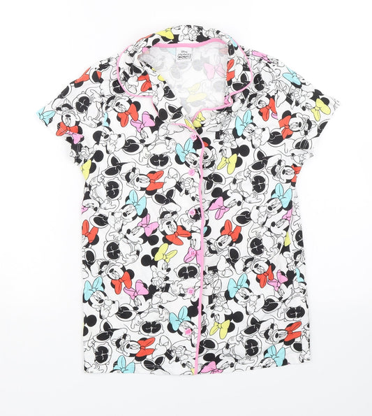 Disney Girls White Animal Print  Top Pyjama Top Size 11-12 Years  - Minnie Mouse