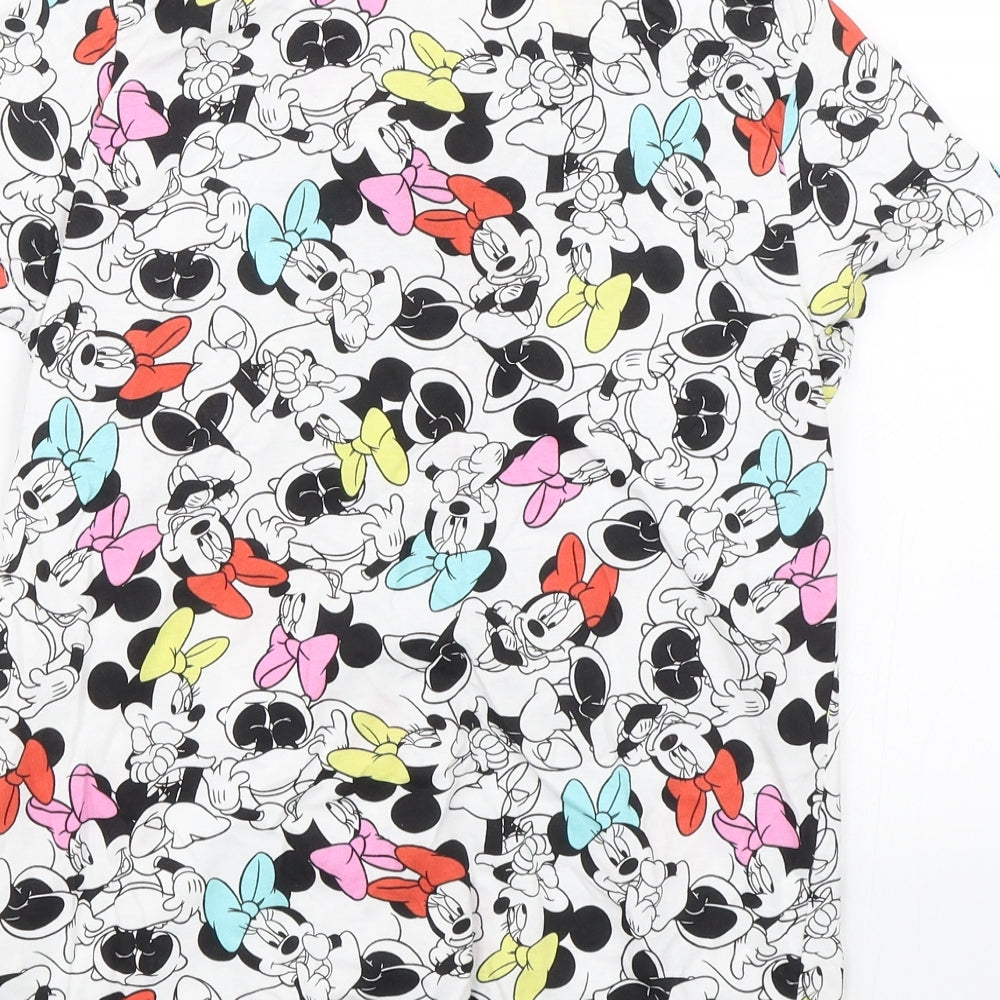 Disney Girls White Animal Print  Top Pyjama Top Size 11-12 Years  - Minnie Mouse
