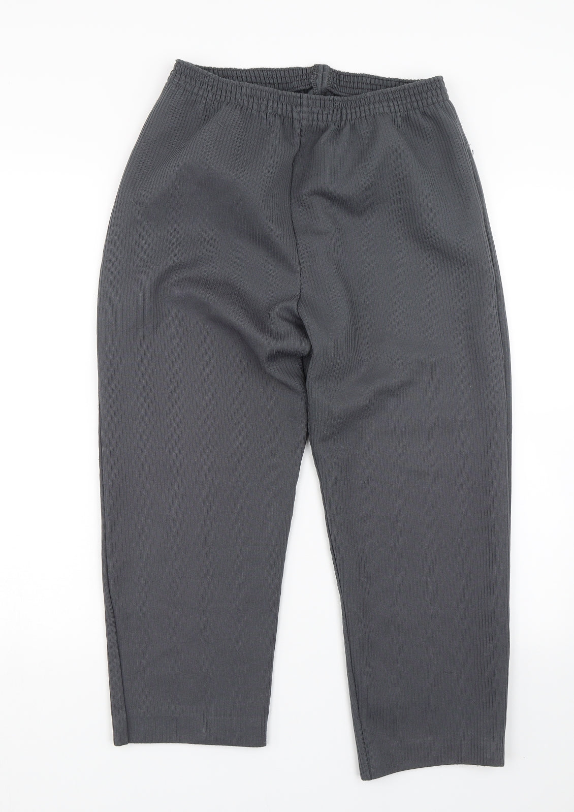 WT Womens Green Striped  Cropped Trousers Size 12 L22 in