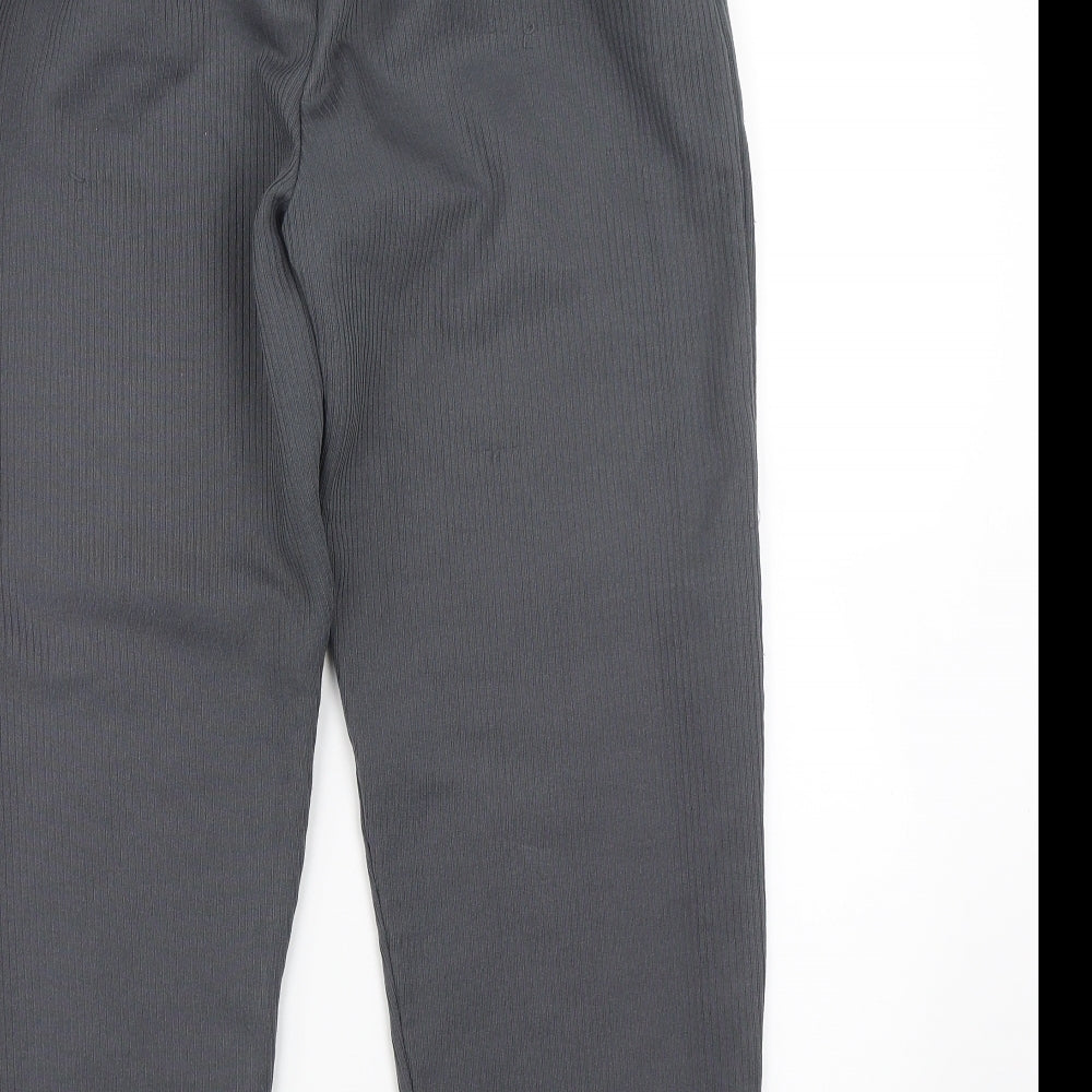 WT Womens Green Striped  Cropped Trousers Size 12 L22 in