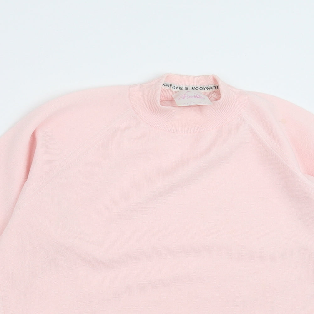 Brettles Womens Pink  Knit Pullover Jumper Size S