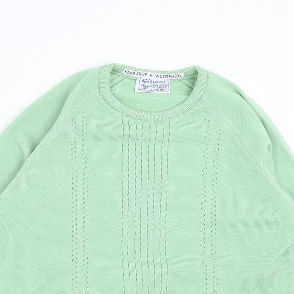 Gilwear Womens Green  Knit Pullover Jumper Size S