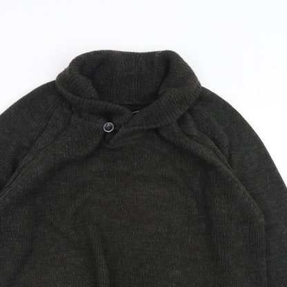 Dissident Mens Grey  Knit Pullover Jumper Size M