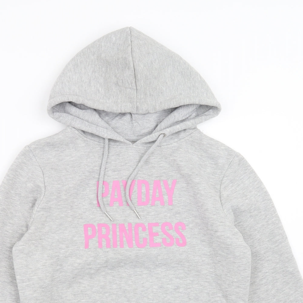 Primark Womens Grey   Pullover Hoodie Size 10  - payday princess