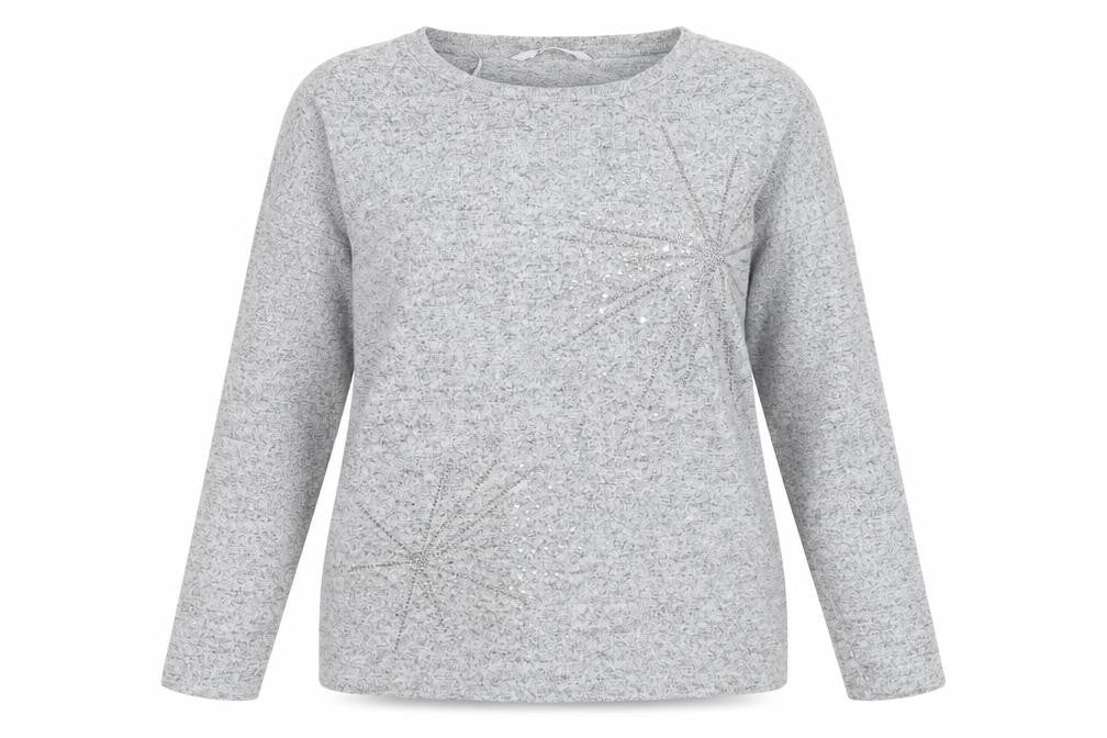 TU Womens Grey   Pullover Jumper Size 12  - stars
