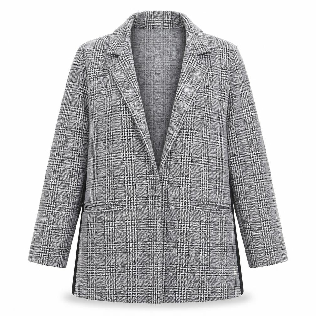 Divided Womens Grey Check  Jacket Blazer Size M