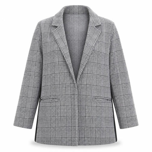 Divided Womens Grey Check  Jacket Blazer Size M