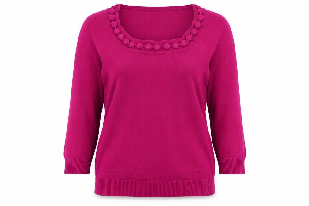 Just Elegance Womens Pink  Knit Pullover Jumper Size S