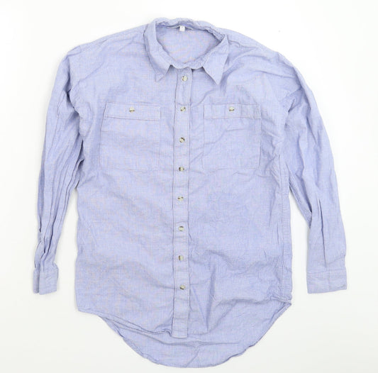 NEXT Womens Blue   Basic Button-Up Size 6  - Oversized