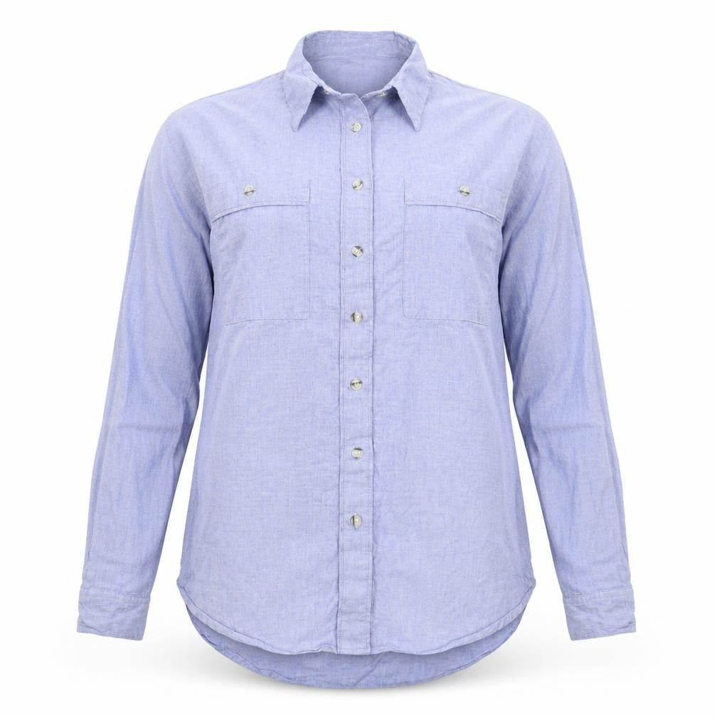 NEXT Womens Blue   Basic Button-Up Size 6  - Oversized