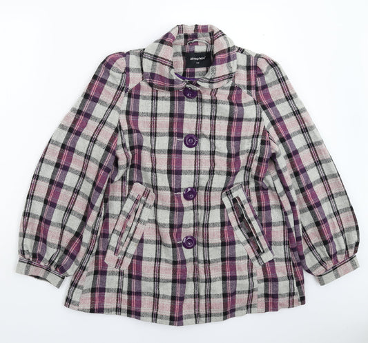 Atmosphere Womens Grey Check  Jacket Blazer Size 10