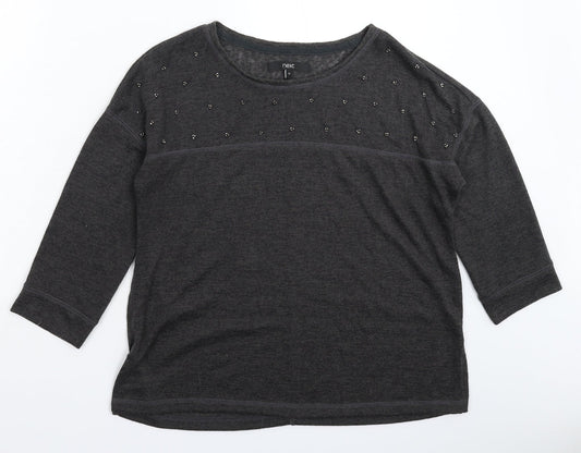 NEXT Womens Grey  Knit Pullover Jumper Size 12