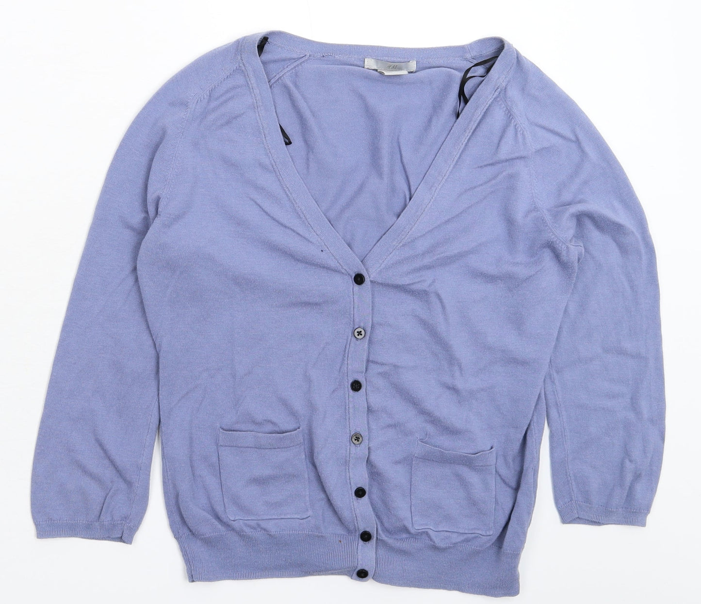 H&M Womens Blue  Knit Cape Jumper Size M