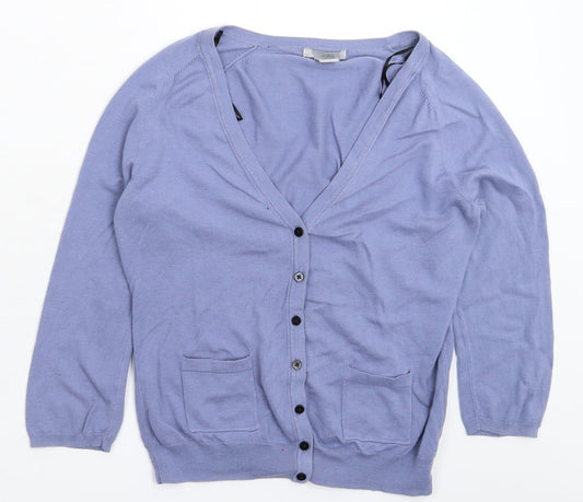 H&M Womens Blue  Knit Cape Jumper Size M
