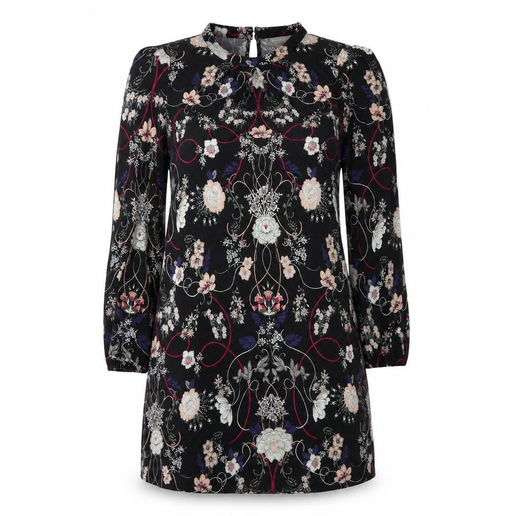 Dorothy Perkins Womens Black Floral  Mini  Size 12