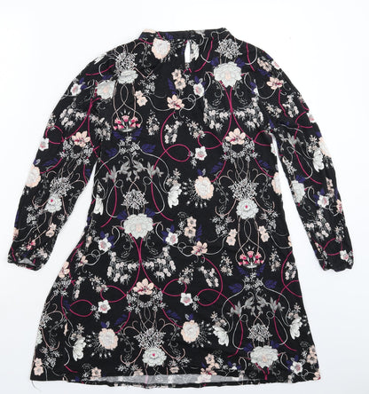 Dorothy Perkins Womens Black Floral  Mini  Size 12