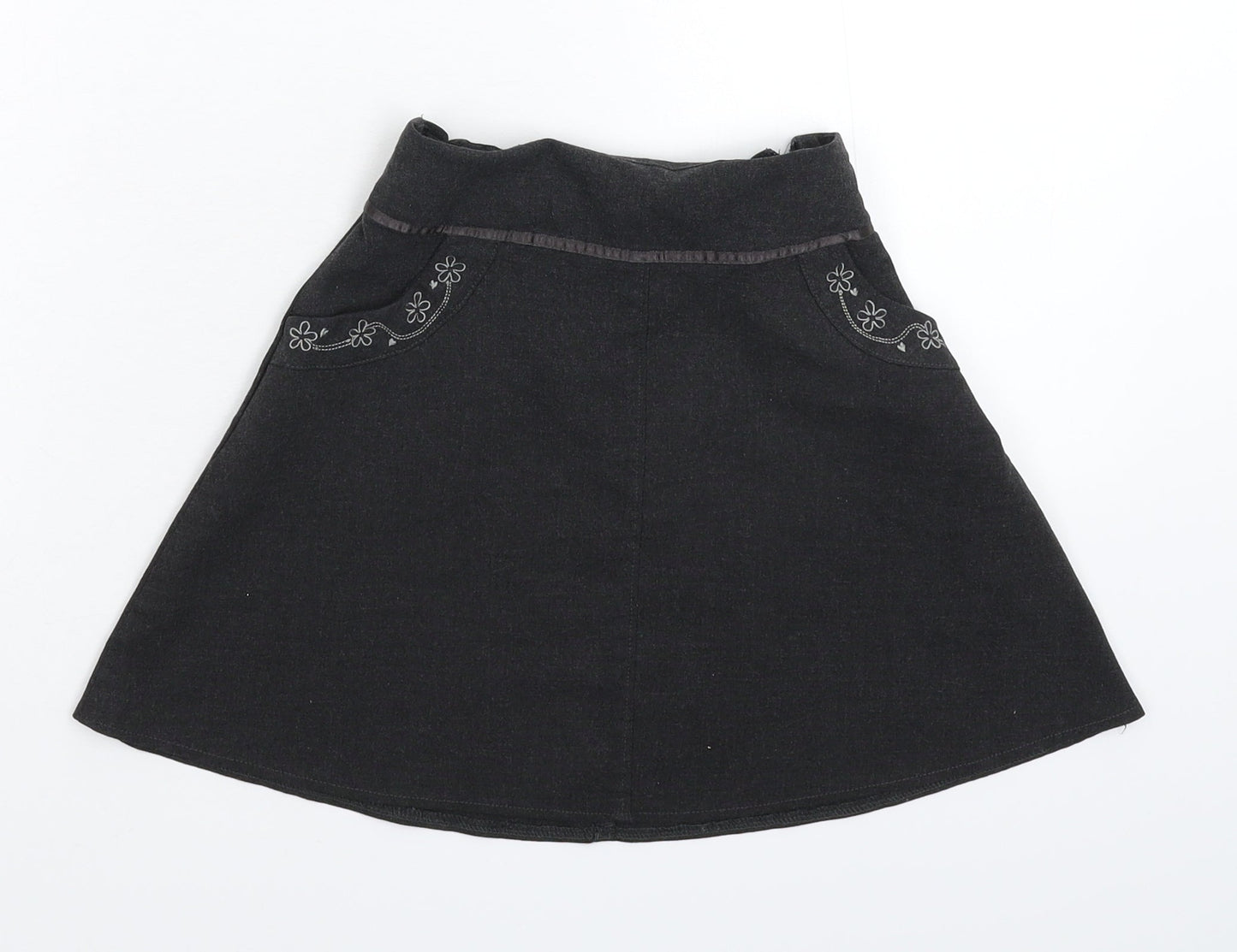 BHS Girls Grey   A-Line Skirt Size 7 Years
