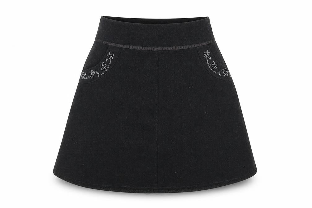 BHS Girls Grey   A-Line Skirt Size 7 Years