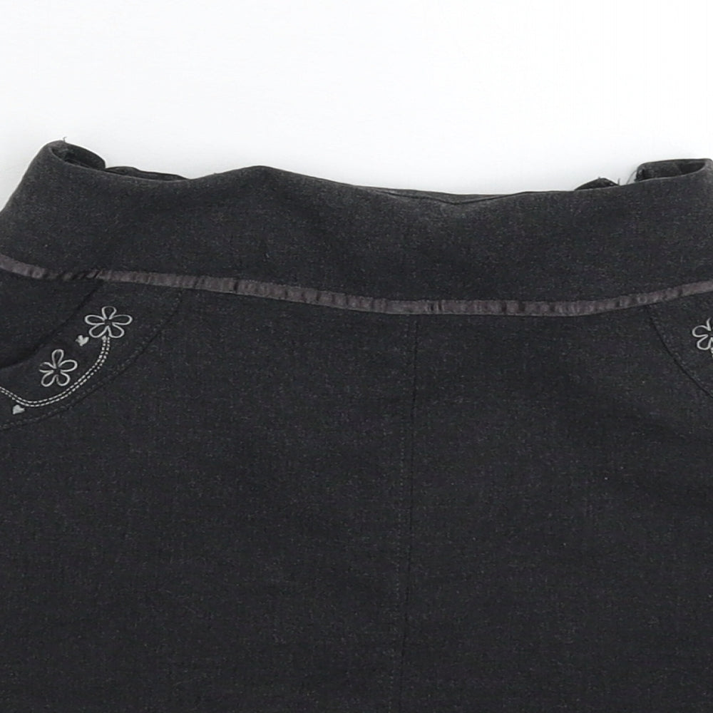BHS Girls Grey   A-Line Skirt Size 7 Years