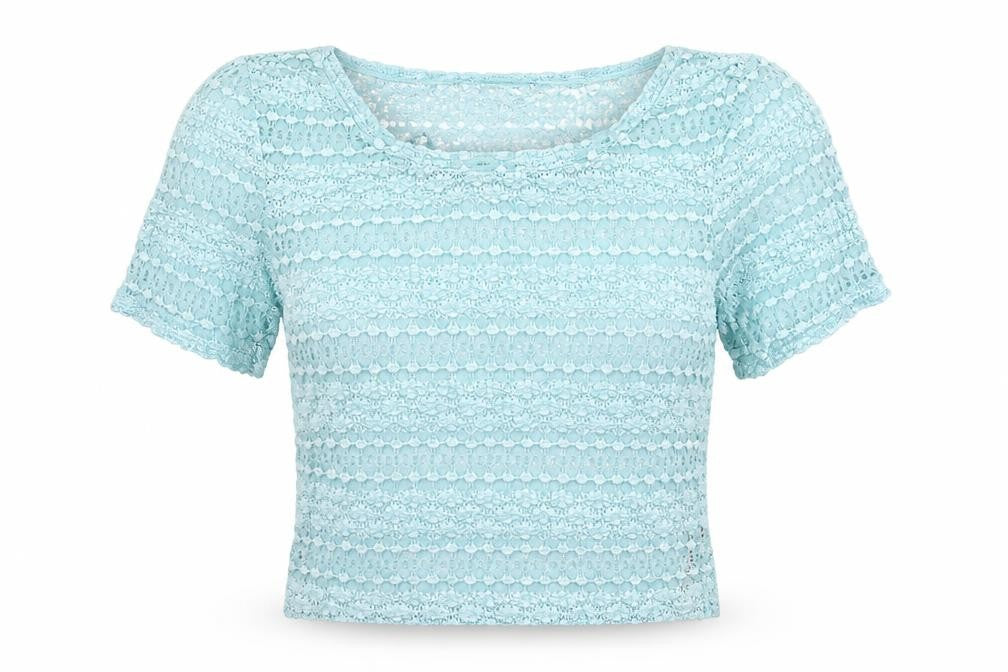 Topshop Womens Blue  Knit Basic T-Shirt Size 10