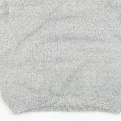 Marks & Spencer kids Girls Grey  Knit Pullover Sweatshirt Size 2 Years  - chrismas