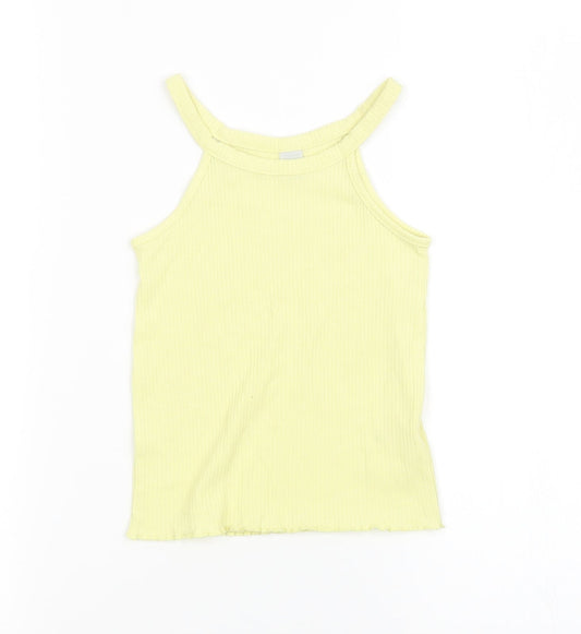 Sainsburys Girls Yellow   Basic Tank Size 5 Years