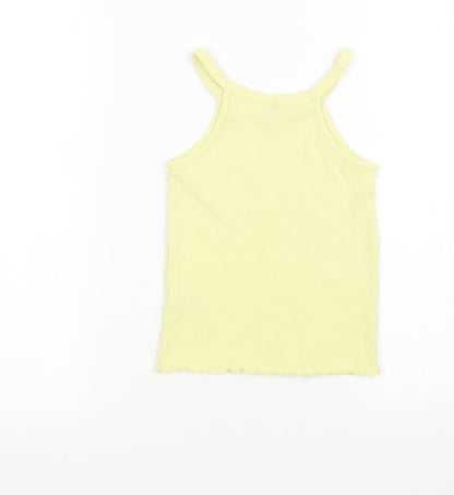 Back view of TU girls’ yellow basic tank, size 5, years