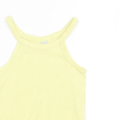 Close-up detail of TU girls’ yellow basic tank, size 5, years