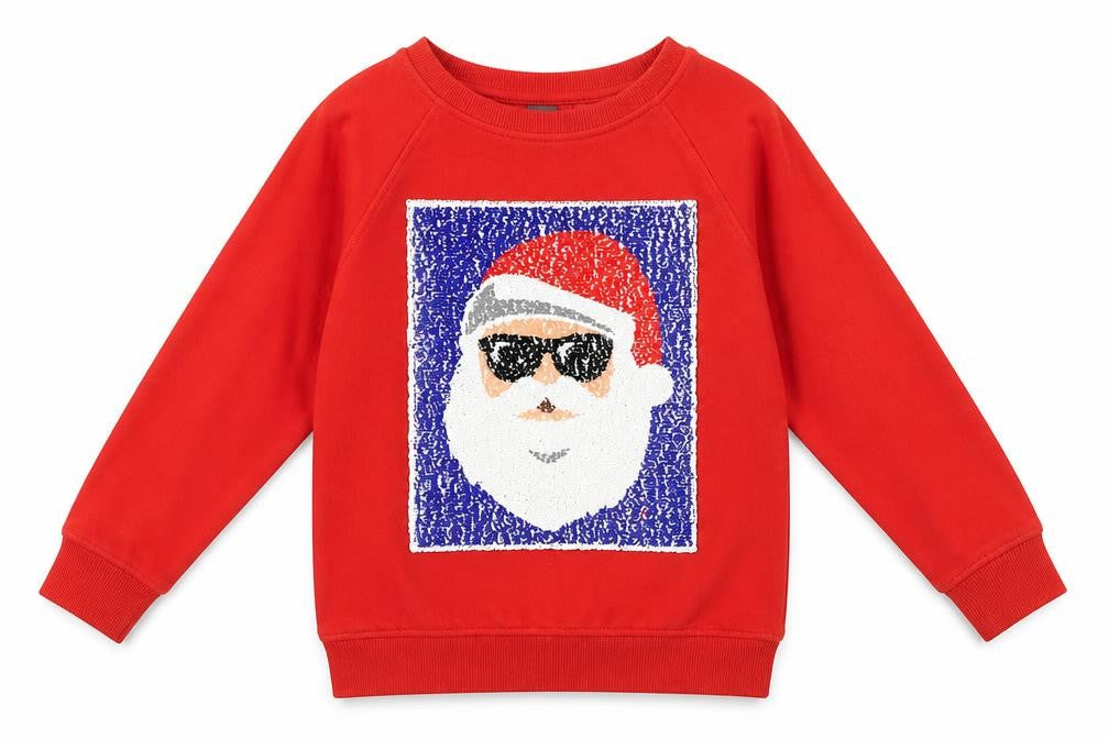 NEXT Girls Red   Pullover Sweatshirt Size 9 Years  - chrismas