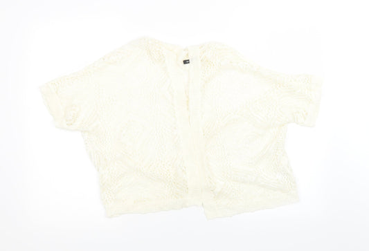 Roman Womens White  Knit Cardigan Jumper Size 16