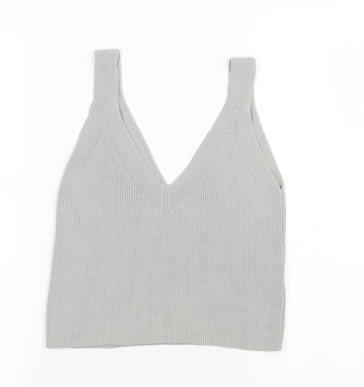 H&M Womens Grey  Knit Basic Tank Size 4