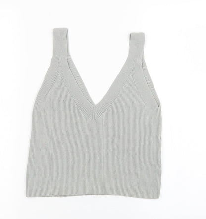 H&M Womens Grey  Knit Basic Tank Size 4