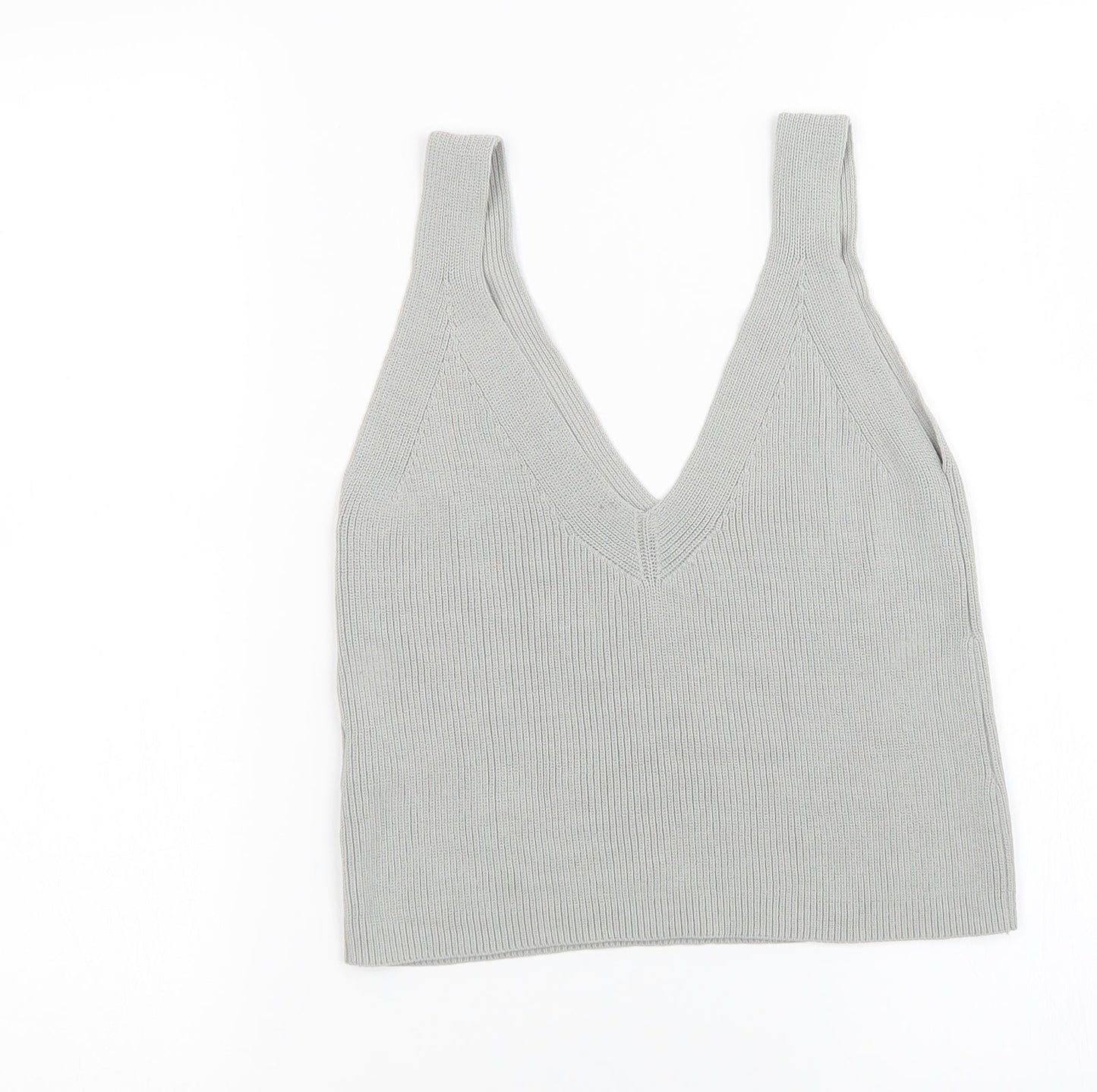 H&M Womens Grey  Knit Basic Tank Size 4