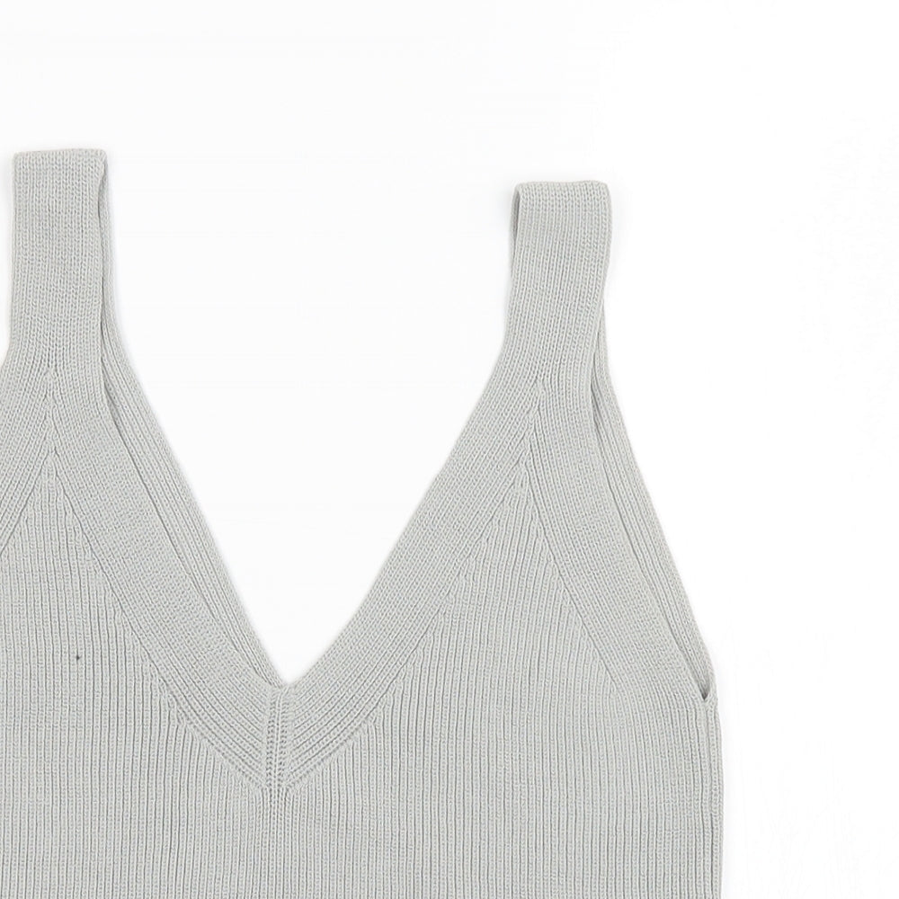 H&M Womens Grey  Knit Basic Tank Size 4