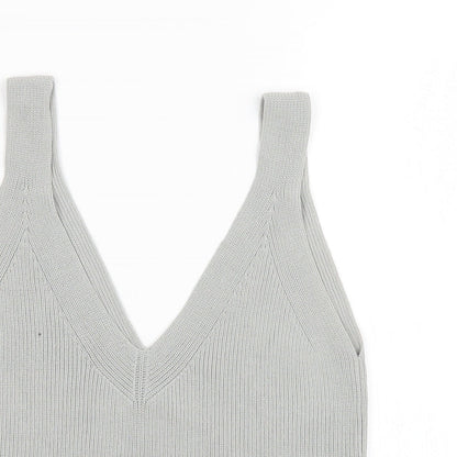 H&M Womens Grey  Knit Basic Tank Size 4