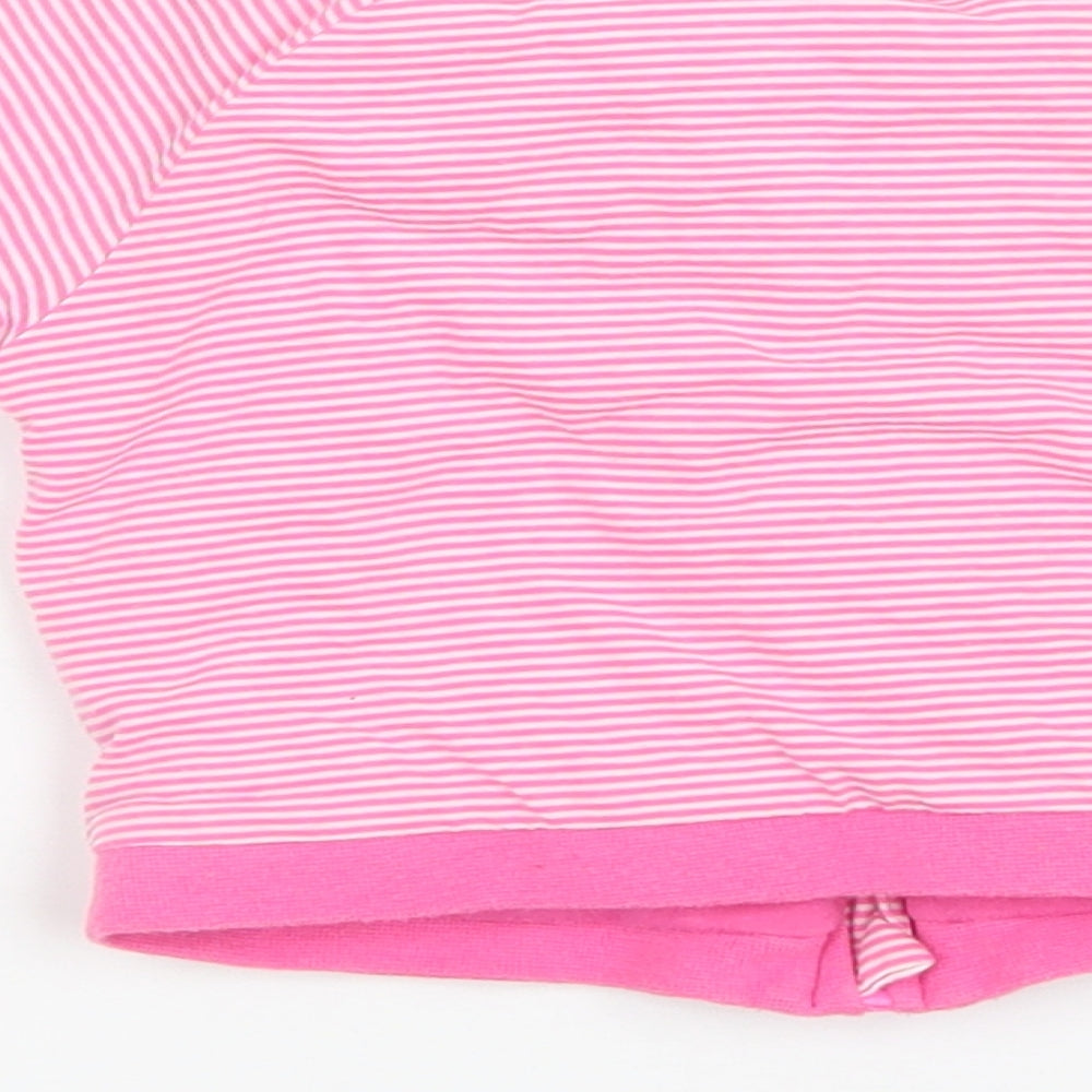 F&F Girls Pink Striped  Basic Jacket Jacket Size 3-6 Months