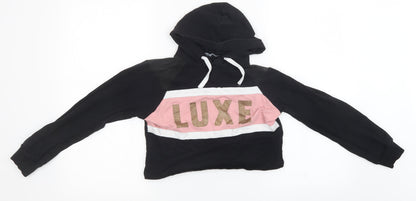 Select Girls Black   Pullover Hoodie Size 12-13 Years