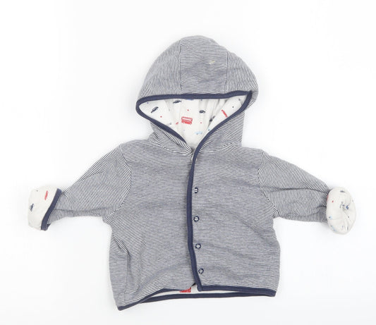 Preworn Baby Blue Spotted  Basic Jacket Jacket Size 3-6 Months