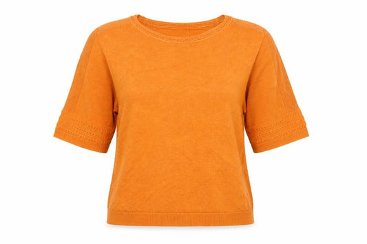 Marks and Spencer Womens Yellow  Knit Pullover Sweatshirt Size 20