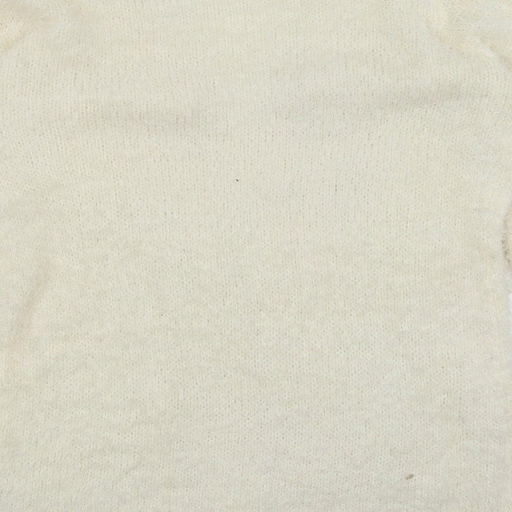 Cotton Traders Womens Ivory   Wrap Jumper Size 12